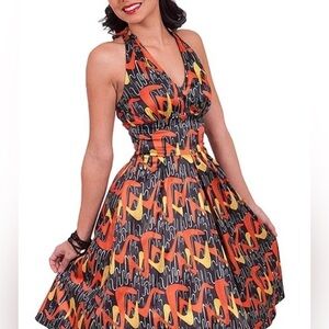 NWT XL Tatyana Boomerang Halter Swing Dress